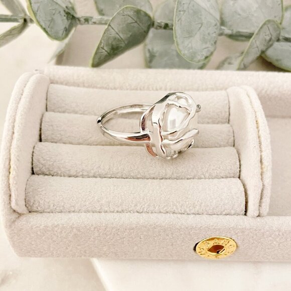 925 Sterling Silver Chunky Ring Square Boho Silver Statement Ring Unique Ring - Picture 7 of 8